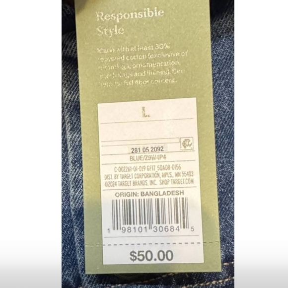 Goodfellow & Co Denim Jacket with Tan Collar - Picture 4 of 4